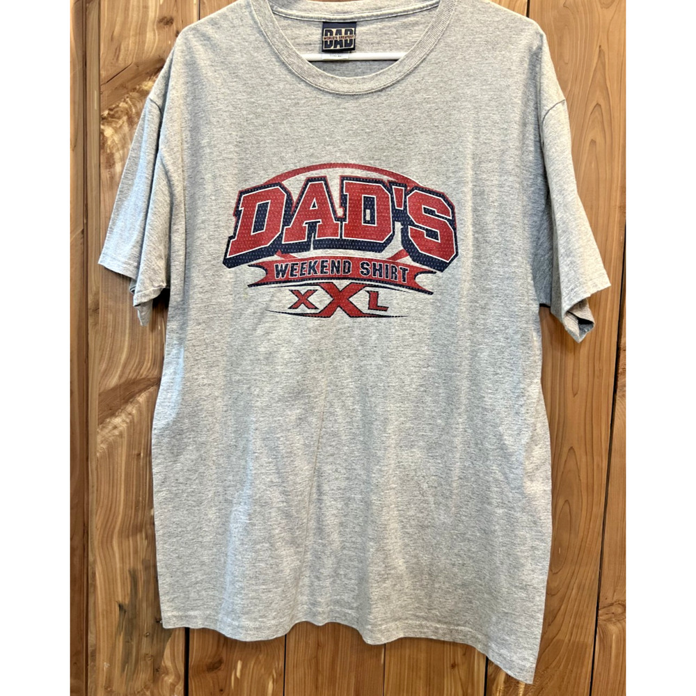 Dad’s Weekend Shirt Graphic T-Shirt Gray Cotton Tee Size XXL